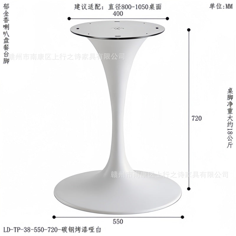 Tulip stainless steel hardware bedside table hotel b&b engineering horn feet light luxury living room corner table factory wholesale
