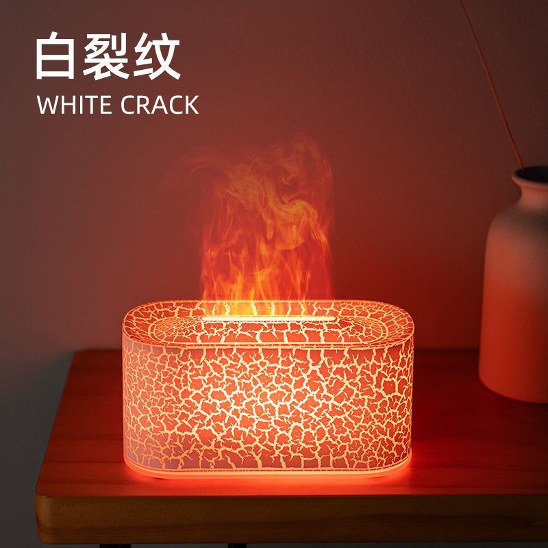 Usb simulated flame lamp small aromatherapy humidifier bedroom home office desk ambient light mini desktop