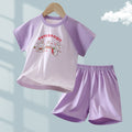 Yishimei summer new arrivalkids men's and women's small and medium-sized children's category a boneless tencel lyocell short-sleeved home clothes set