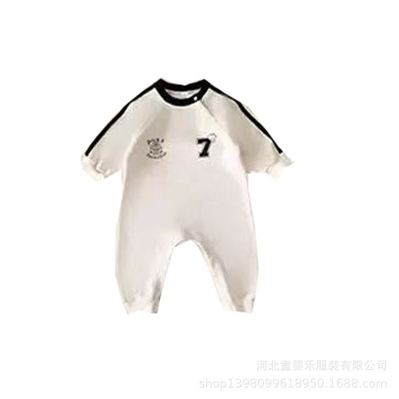Baby boy spring/autumn casual outing clothes newborn romper outerwear crawling suit baby long-sleeved single-layer bodysuit