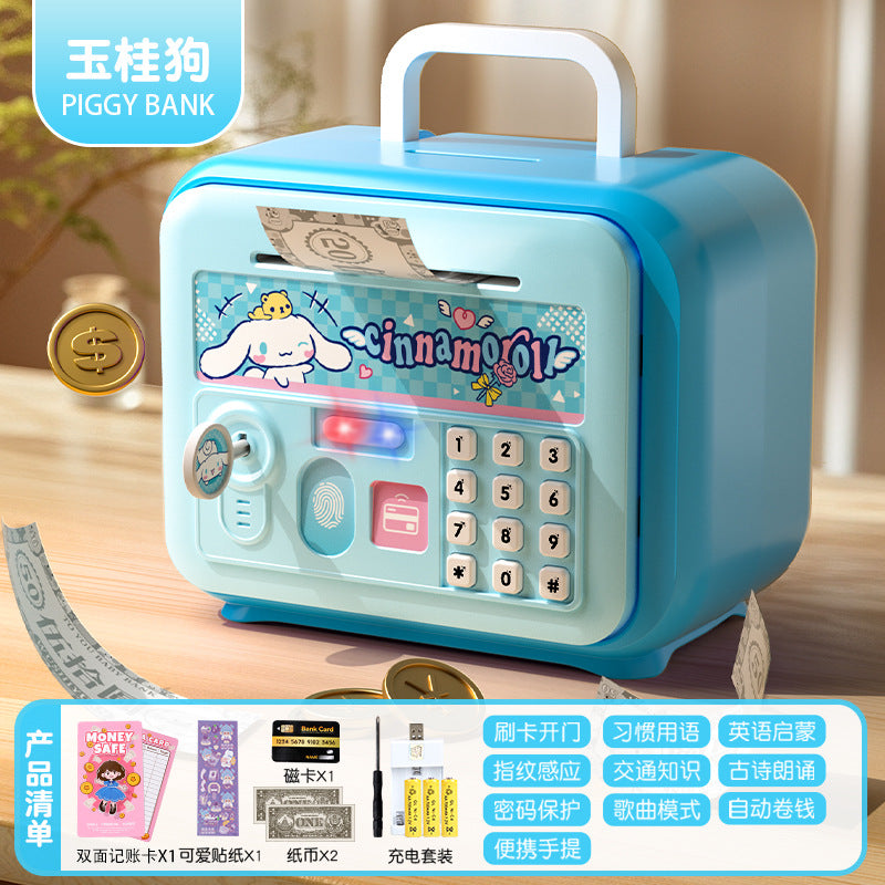 Nezha kids boys and girls piggy bank safe cabinet key password box savings coin storage storage
