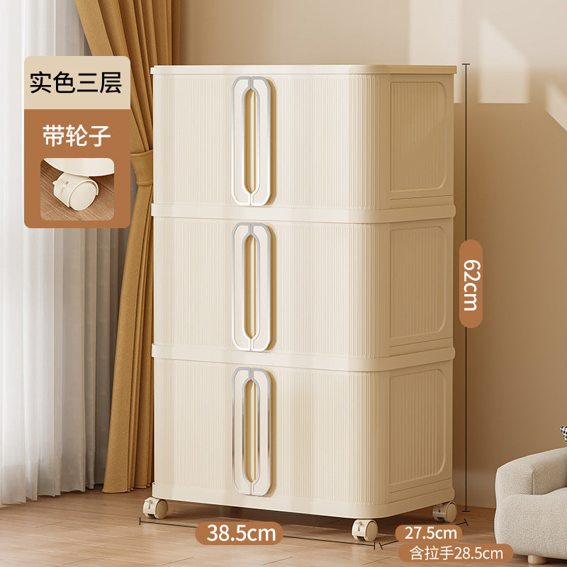 Multi-layer baby wardrobe Thickened baby storage cabinet Household snack sorting box Clothes storage Folding storage cabinet