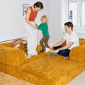 Maillard retro style corduroy living room small apartment medieval foldable lazy fabric sofa bed combination