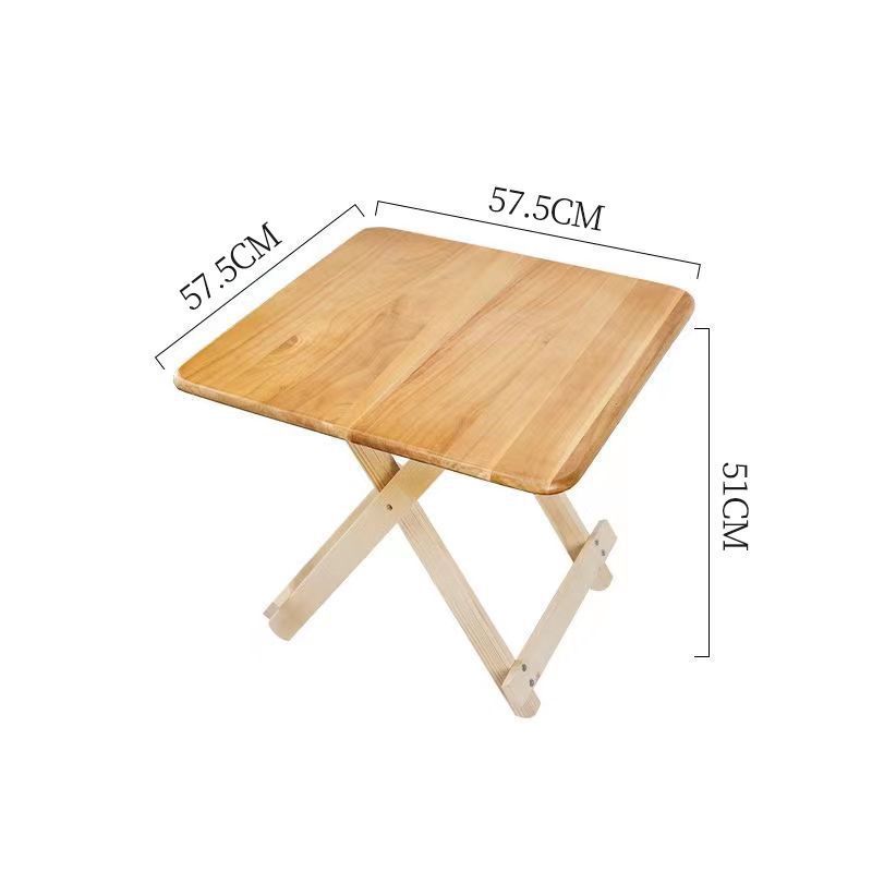 Solid wood folding table - portable dining table - perfect for rentals, simple folding table, square folding table, night market stall table, outdoor folding table