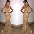 summer new arrivals: european & american style evening gowns for corporate events - long sleeveless sexy v-neck dresses for export