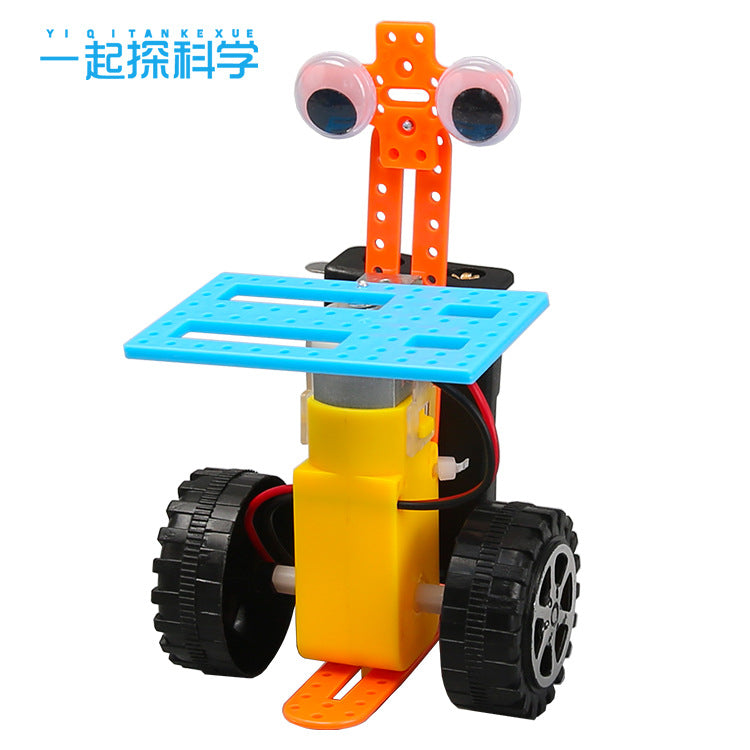 Meal delivery robot, technological small production invention DIY children's hand-spliced toys, scientific experimental materials, teaching aids