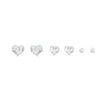 Sweet and cool style multi-pair set of heart-shaped starburst stud earrings, exquisite zircon combination earrings, niche high-end elegant earrings
