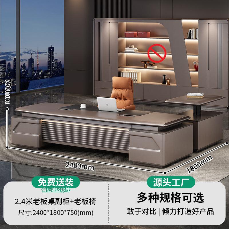 Saint li office furniture fashion boss desk executive desk metal paint baking paint supervisor manager office desk and chair combination