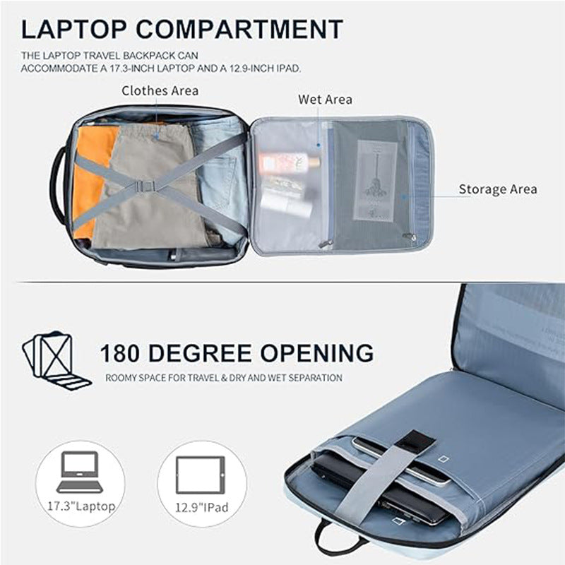 Backpack Large Capacity Student School Bag Business Travel Backpack Luggage Bag Laptop Bag Expandable Bag