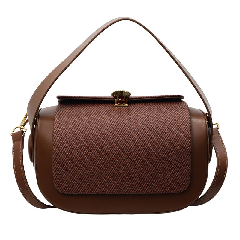 Bag women's high-end box bag 2025 new niche fashion handbag light luxury shoulder bag retro messenger bag