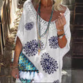 european and american export women's elegant v-neck short sleeve lace patchwork printed dress