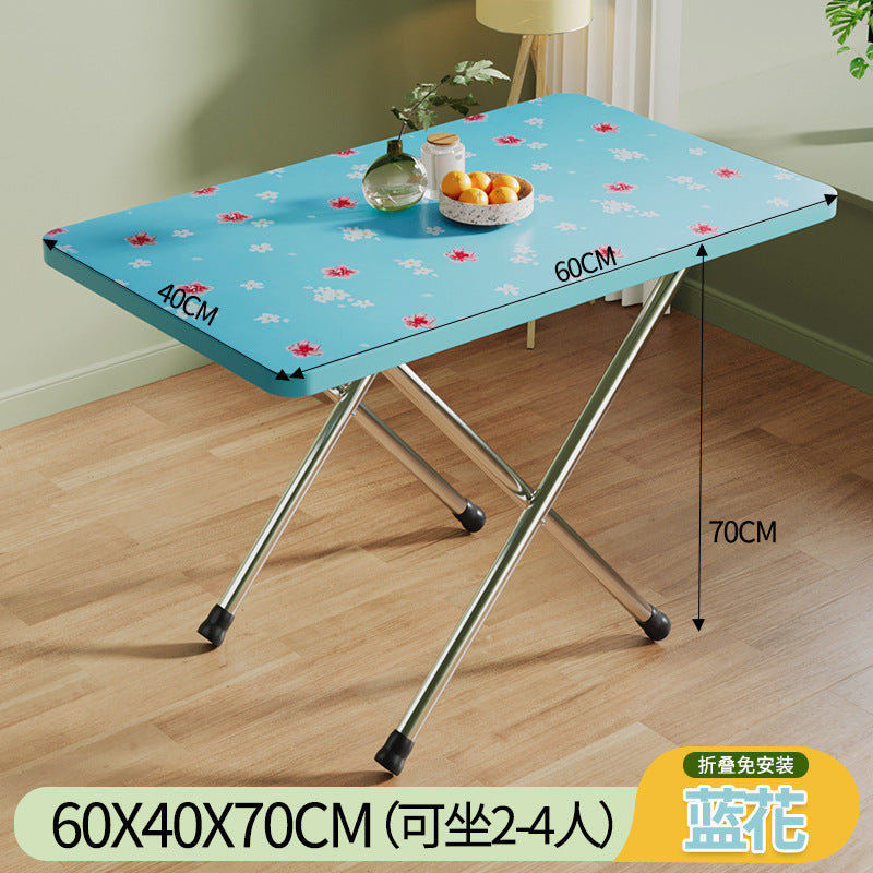 Small table, foldable table, dining table, for home rental house, simple dining table, outdoor portable rectangular stall table