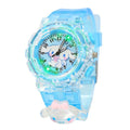 Kids' cartoon sanrio kuromi luminous electronic watch - girls' digital & analog quartz watch for elementary and middle school students