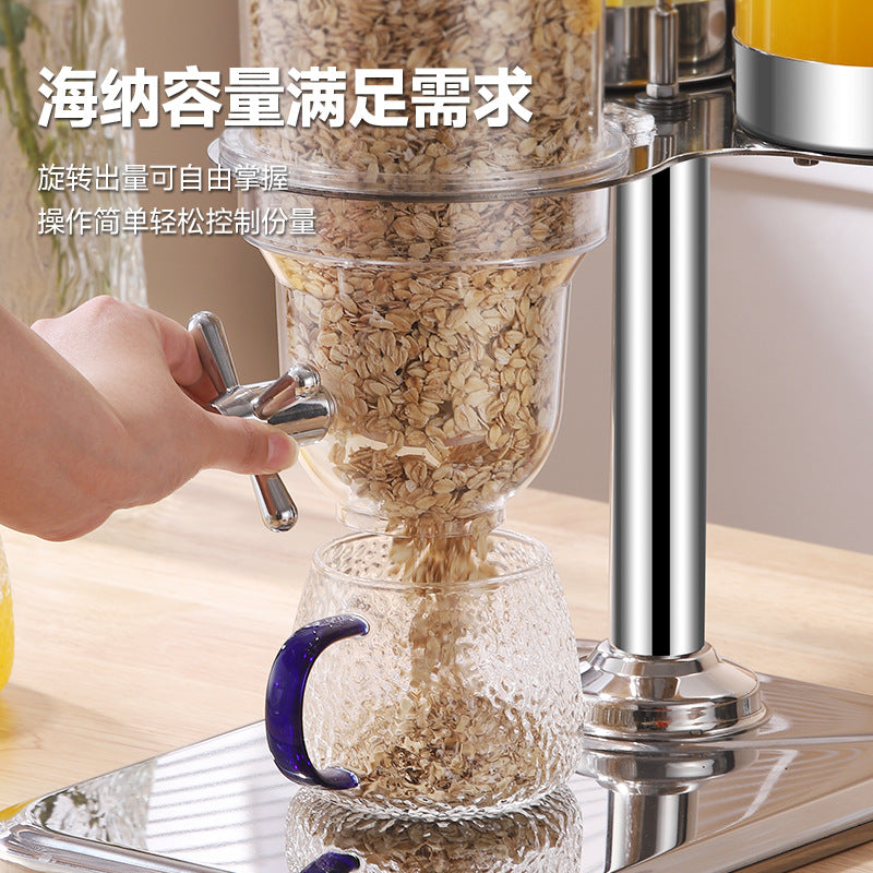 Juice tripod, hotel rotating three-head juice tripod Juice Dispenser Cereal Dispemser