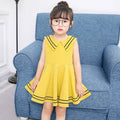 Summer new girls' clothing: stylish navy collar lace-trimmed dress for girls and young children - school uniform style - dropshipping available