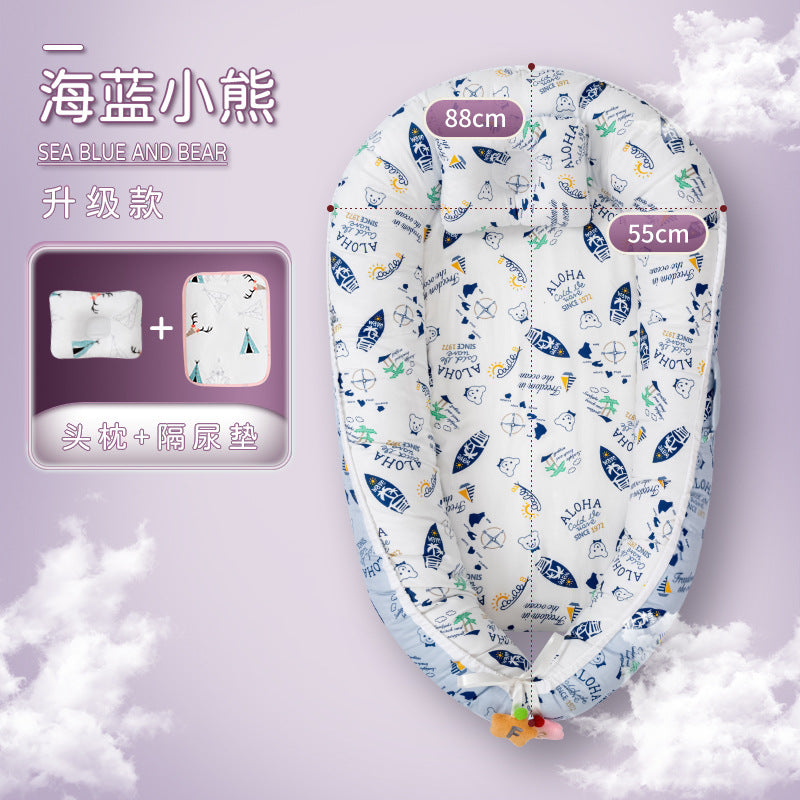 Baby bed-in-bed, bassinet, newborn soothing bed, anti-moro reflex, anti-colic, children's bionic bed, sleep security essential