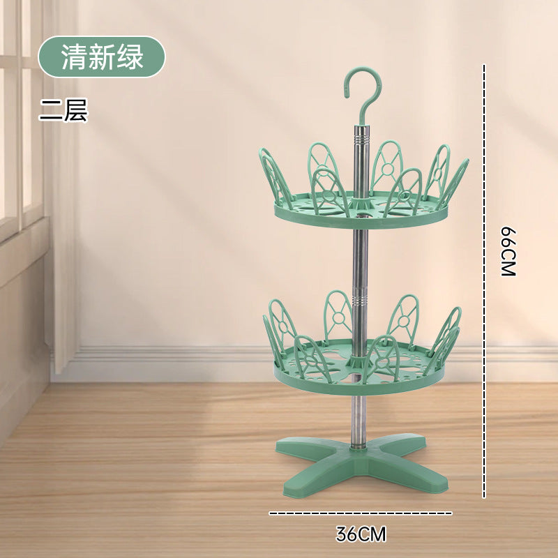 Shoe rack outdoor balcony multi-layer household simple slippers hanger rotating shoe rack floor drying shoe plastic drying rack