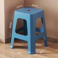 Red plastic stool extra thick living room cooked rubber adult high stool durable non-slip casual dining table thickened stacking dining chair