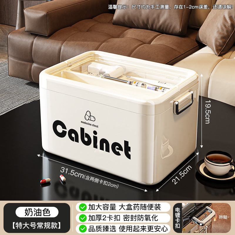 Multi-layer medicine cabinet Household medicine cabinet Large capacity medicine storage box Portable plastic medical first aid and portable medicine cabinet