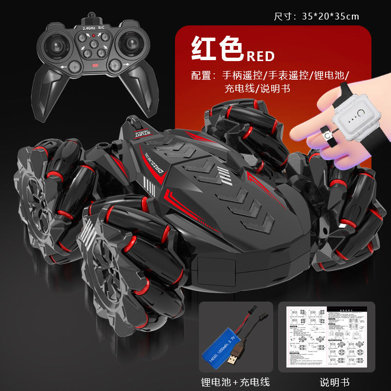 children's remote control toy car double-sided spray car drift car gesture sensor four-wheel drive off-road vehicle lighting wholesale