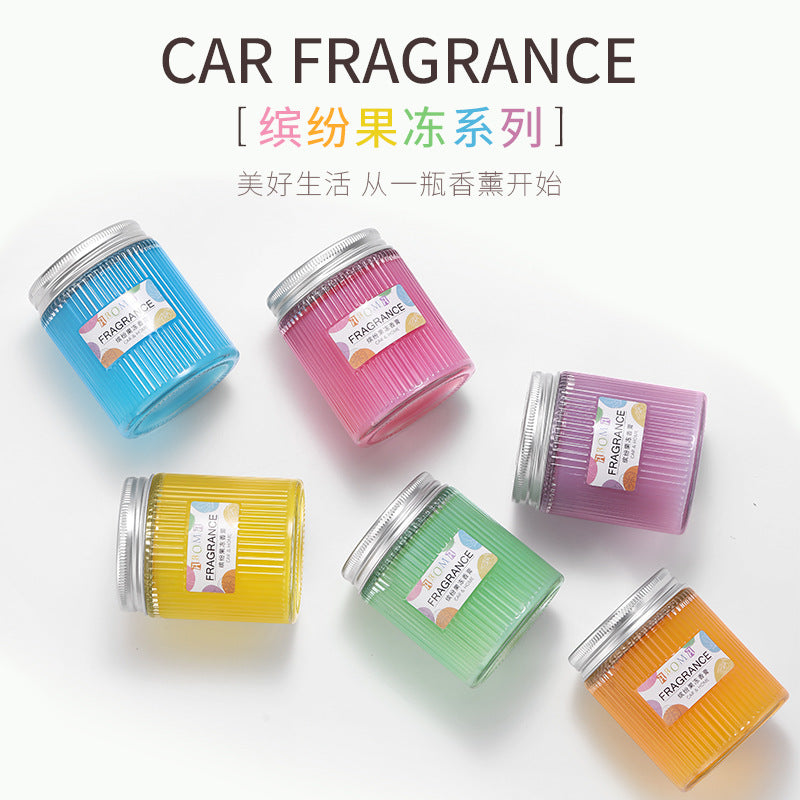 Car aromatherapy creative solid car balm ornament solid car perfume aromatherapy classy aluminum cover glass bottle