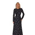 Women's summer dress - sweet & sophisticated bubble sleeve mori girl style - gentle, fresh, round neck, cinched waist, chiffon floral dress