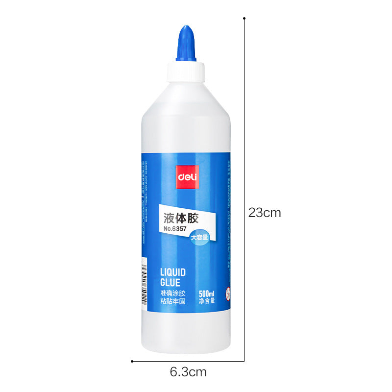 Deli glue 6357 liquid glue, 500ml liquid transparent glue in a vat, good adhesion, handmade glue, super glue.