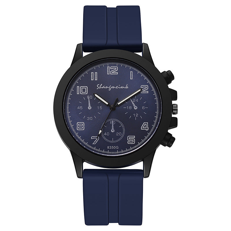 2024 new shangmei export silicone alloy quartz electronic watch business quartz watch student factory direct sales