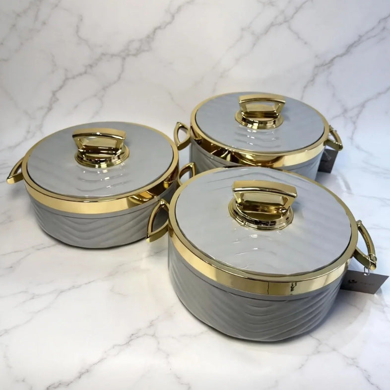Food warmer 3pcsexportclassy large-capacity insulated lunch box 1.5l-2l-2.5l insulated tableware