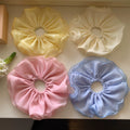 Korean pure color lace hair tie large intestine ring korean style low ponytail hair tie rubber band headband atmospheric head flower headband