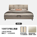 Puff fairy italian normcore genuine leather bed master bedroom cream style soft bag wedding bed classy first layer cowhide double bed