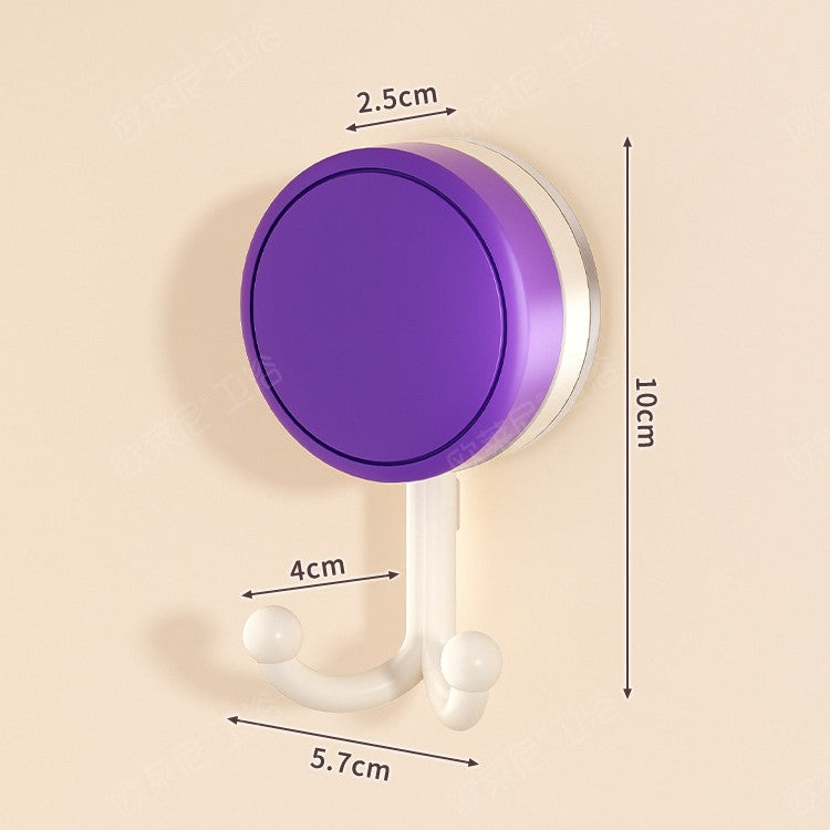 Dopamine double-headed suction cup hook, no need to punch holes, kitchen and bathroom hanging towel, sanitary tissue paper, strong load-bearing sticky hook
