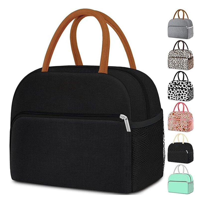 Customized thermal insulation portable lunch aluminum foil thickened hand carry bento bag, male and female students lunch box bag, large bento box