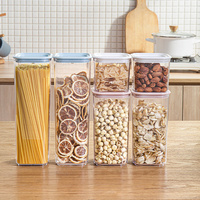 Food, snacks, grains, nuts, storage, sealed box, kitchen, living room, moisture-proof and dustproof, can be stacked with large storage tanks