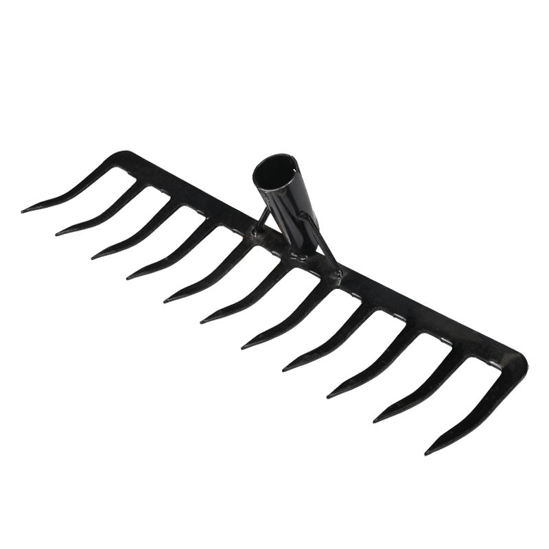 Agricultural rake, nine-tooth nail rake, flat ground turning soil and loosening soil, grass rake manufacturer, iron rake, multi-tooth rake, farm tool, grass rake, weeding