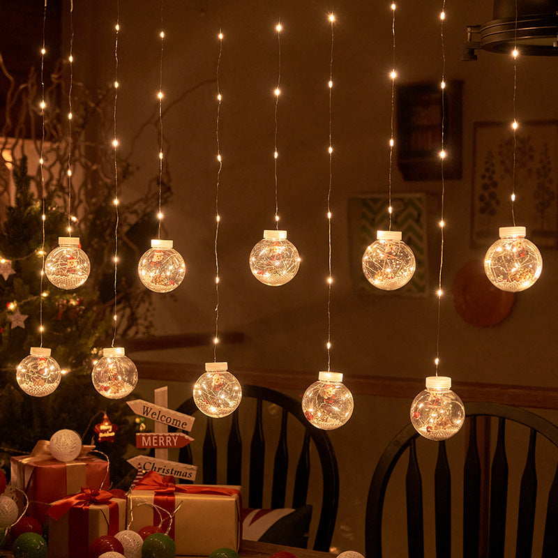 LED Christmas curtain lights star lights Internet celebrity decoration room layout outdoor lights flashing lights string lights star lights