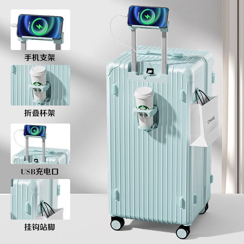 Large capacity luggage suitcase women 2025new arrival student multifunctional thickened trolley case suitcase 28inch men password box