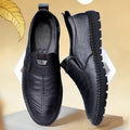 Men's leather dress shoes - soft leather, business casual, mid-aged & elderly, soft sole, spring 2025 new collection, plus size, black, anti-slip, dad shoes