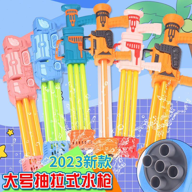 Gatling water gun - kids' toy, pull-back water cannon, multi-nozzle water gun, summer rafting & beach wholesale water play toy