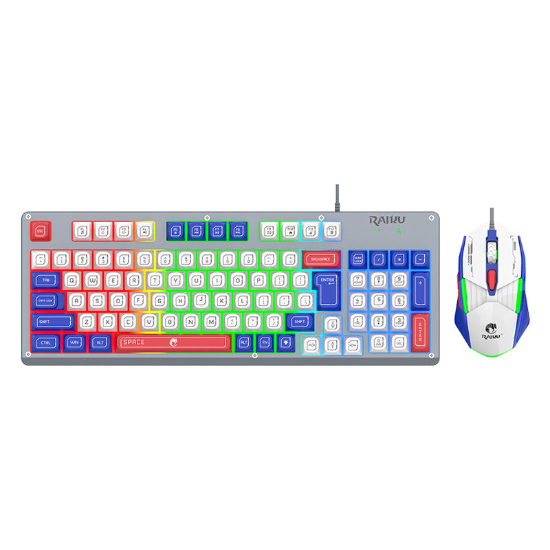 Raiku k98pro color matching wired rgb customized gasket e-sports game 98-key wired suit
