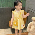Summernew arrivalkids baby girl princess jumpsuit girl summernew arrival style small flying sleeve embroiderdress summer