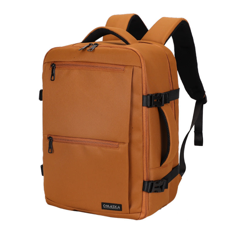 Cross-border new large-capacity backpack, men's and women's high-end sense, simple and breathable business backpack, multi-functional casual backpack