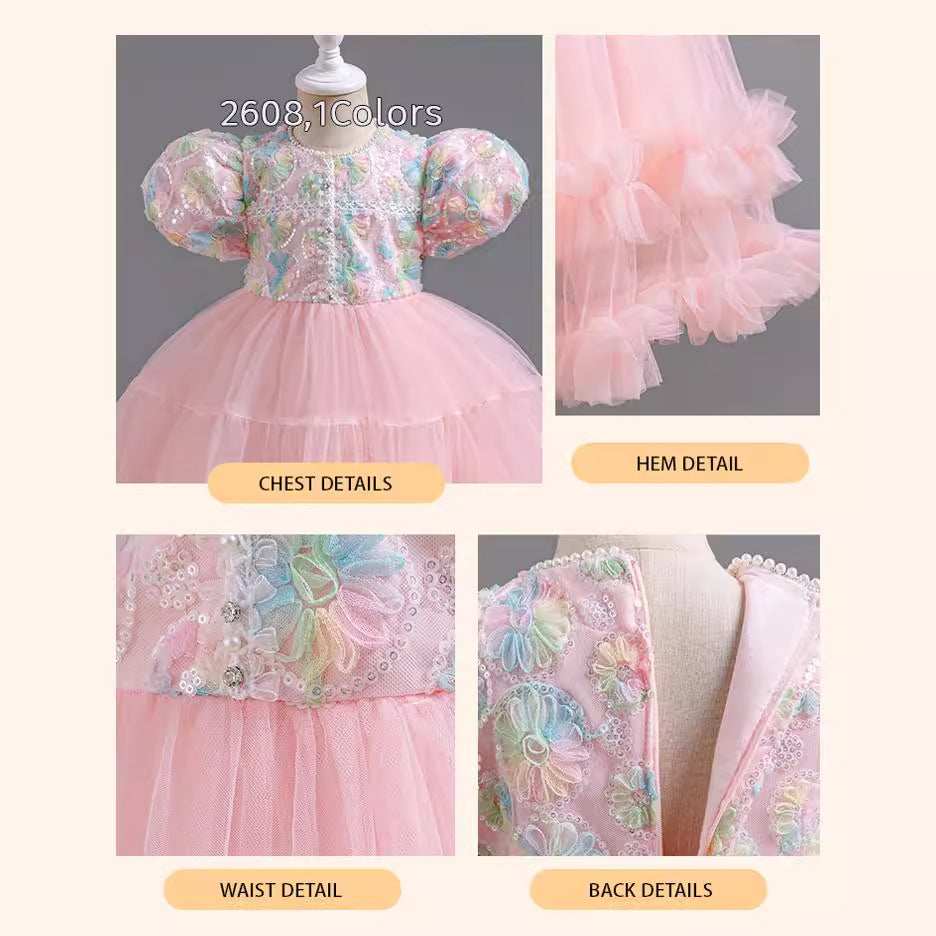 exclusive children's clothing for baby girls, first birthday, flower girl dress, girl's piano tutu skirt, infant and children's princess dress