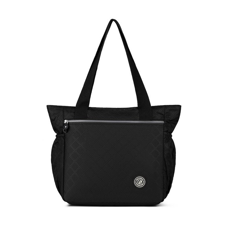 Casual diamond embroidered thread portable women's bag large capacity simple commuter shoulder bag Oxford cloth practical versatile tote bag