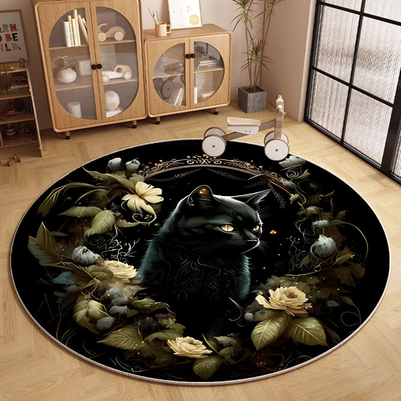 cat round carpet living room sofa coffee table floor mat hanging basket rocking chair foot pad bedroom bedside blanket