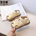 Vancahao kids' soft-soled first walking shoes,  summer new korean style girls' bowknot princess sandals, beach shoes