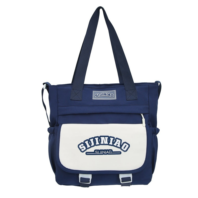 New primary school student handbag, middle school student schoolbag two-piece set, lightweight and large-capacity backpack for grades 1-9