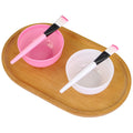 Beauty tool supplies mask bowl brush suit individually packaged mask bowl + mask brush plastic bowl makeup brush