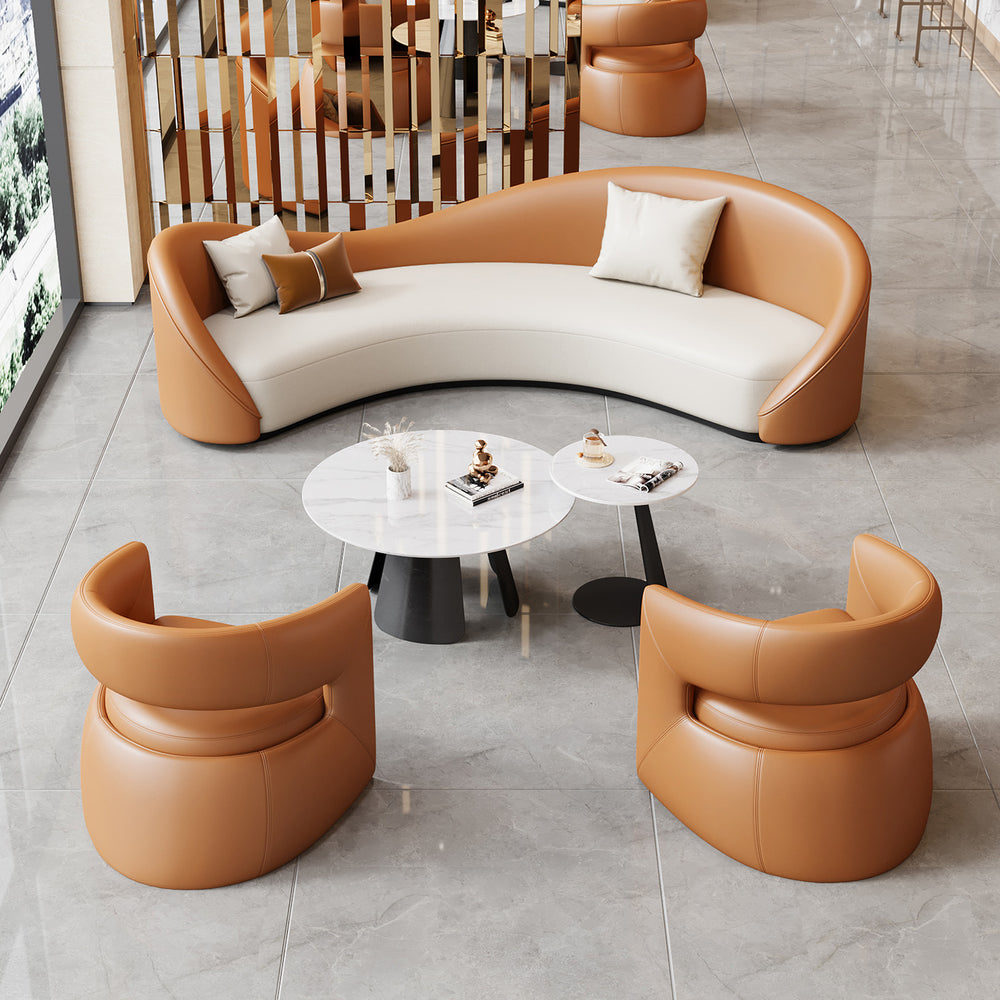 Sales office negotiation sofa hotel lobby rest area single sofa beauty salon reception coffee table combination