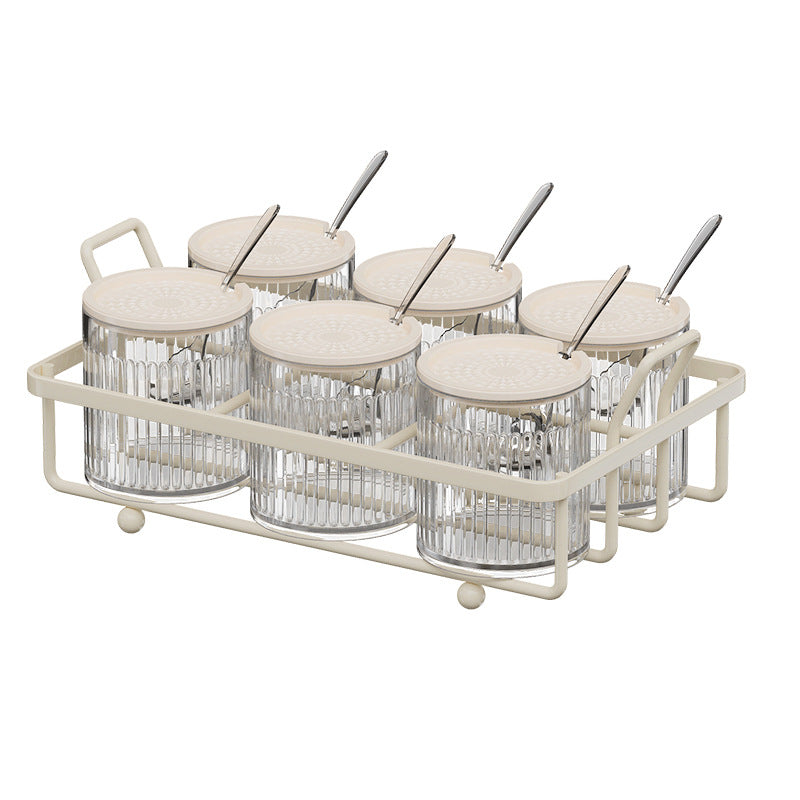 Creative seasoning box Household kitchen seasoning can storage combination set Seasoning box Salt MSG seasoning can Commercial